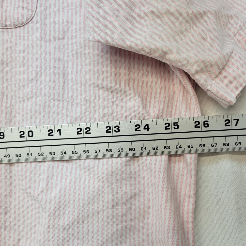 Ralph Lauren Big Shirt Mens XL Pink Striped Short Sleeve Button Down Cotton Pony - Picture 5 of 7